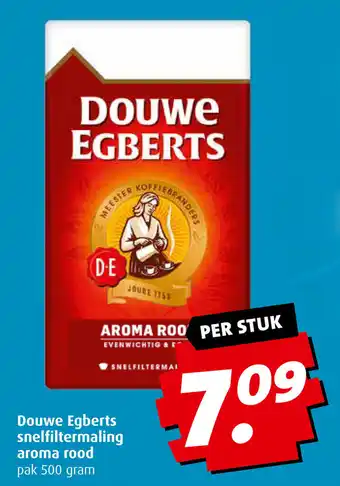 Boni Douwe Egberts snelfiltermaling aroma rood 500 gram aanbieding