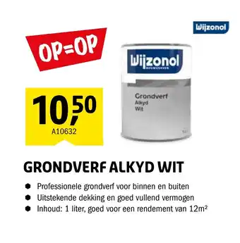 Isero Wijzonol grondverf alkyd wit aanbieding