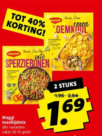 Boni Maggi maaltijdmix 2 stuks aanbieding