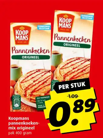 Boni Koopmans pannenkoekenmix origineel 400 gram aanbieding