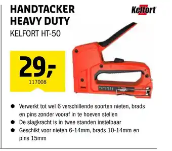 Isero Kelfort handtacker heavy duty HT-50 aanbieding