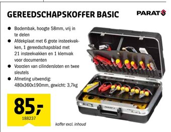 Isero Parat gereedschapskoffer basic aanbieding