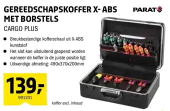 Isero Parat gereedschapskoffer x-abs met borstels aanbieding