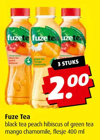 Boni Fuze Tea 400 ml 3 stuks aanbieding