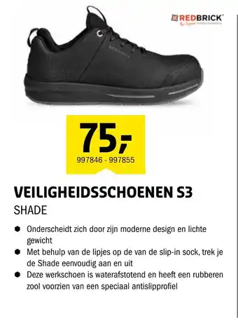 Isero Redbrick veiligheidsschoenen S3 shade aanbieding