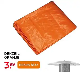 Praxis Dekzeil oranje aanbieding