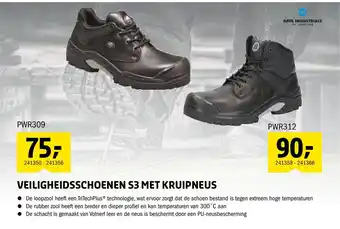 Isero Veiligheidsschoenen S3 met kruipneus aanbieding