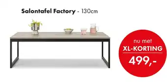 Woonsquare Salontafel factory - 130cm aanbieding