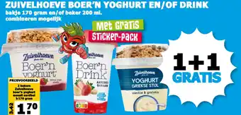 Boon`s Markt Zuivelhoeve boer'n yoghurt en/of drink aanbieding