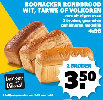 Boon`s Markt Boonacker rondbrood wit, tarwe of volkoren aanbieding