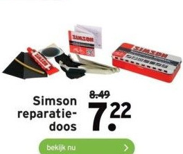 GAMMA Simson reparatiedoos aanbieding