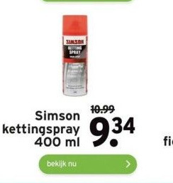 GAMMA Simson kettingspray aanbieding