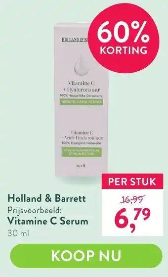 Holland & Barrett Vitamine c serum 30ml aanbieding