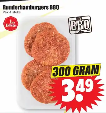 Dirk Runderhamburgers BBQ 300g aanbieding