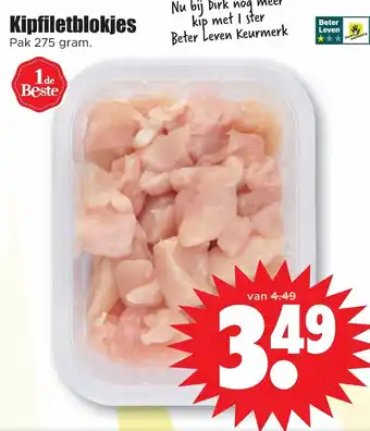 Dirk Kipfiletblokjes 275g aanbieding