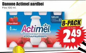 Dirk Danone actimel aardbei 100ml aanbieding