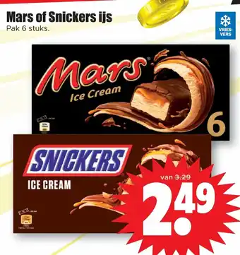 Dirk Mars of snickers ijs aanbieding