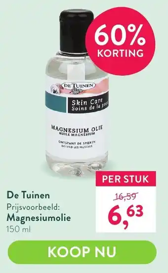 Holland & Barrett De tuinen magnesiumolie 150ml aanbieding