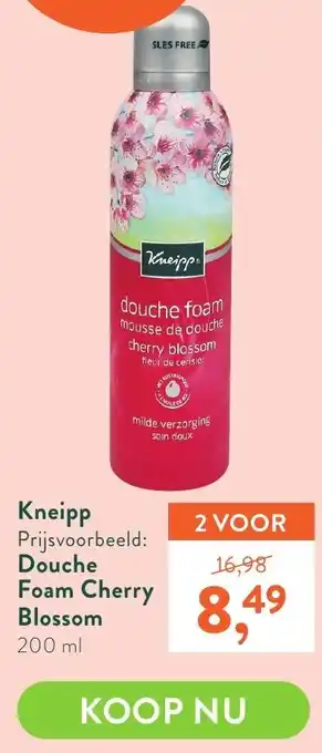 Holland & Barrett Kneipp douche foam cherry blossom 200ml aanbieding