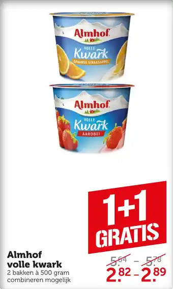 Coop Almhof volle kwark aanbieding