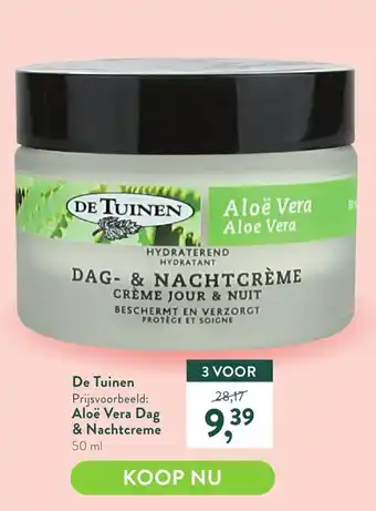 Holland & Barrett De tuinen aloe vera dag & nachtcreme 50ml aanbieding