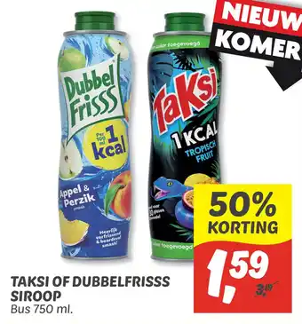 Dekamarkt Taksi of dubbelfrisss siroop aanbieding