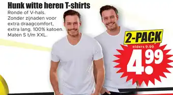 Dirk Hunk witte heren t-shirts aanbieding