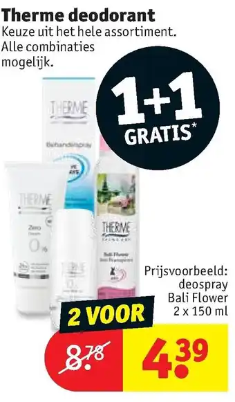 Kruidvat Therme deodorant 150ml aanbieding