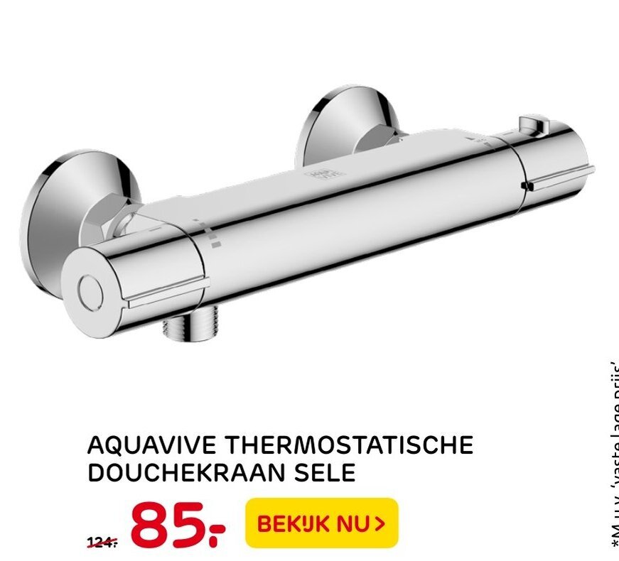 Aquavive Thermostatische Douchekraan Sele aanbieding bij Praxis
