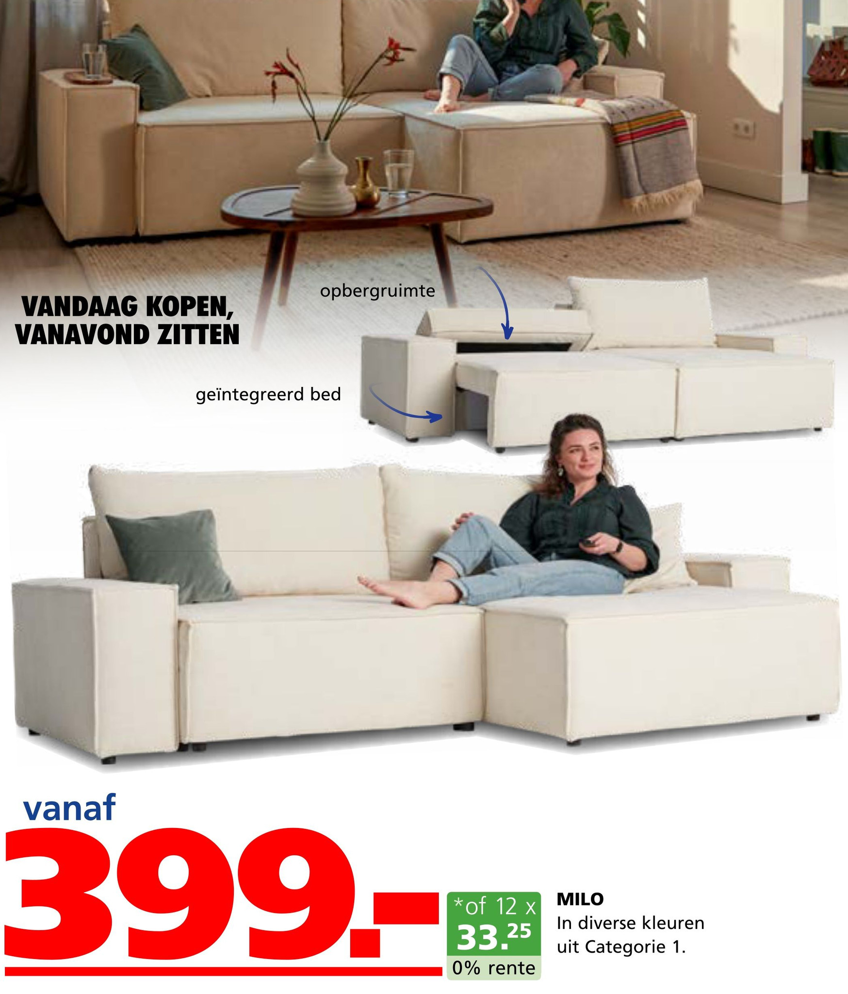 Milo aanbieding bij Seats and Sofas