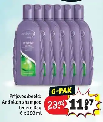 Kruidvat Andrelon shampoo iedere dag 300ml aanbieding