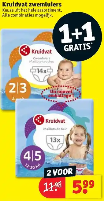 Kruidvat Zwemluiers 2 voor aanbieding