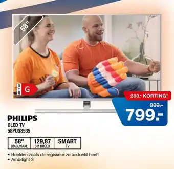 Electroworld PHILIPS OLED TV I 58PUS8535 aanbieding