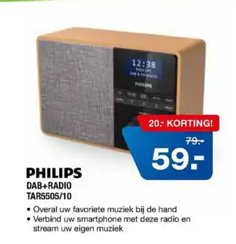 Electroworld PHILIPS DAB+RADIO I TAR5505/10 aanbieding