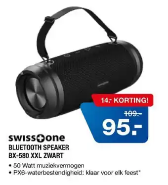 Electroworld SWISS+ONE Bluetooth speaker BX-580 XXL Zwart aanbieding