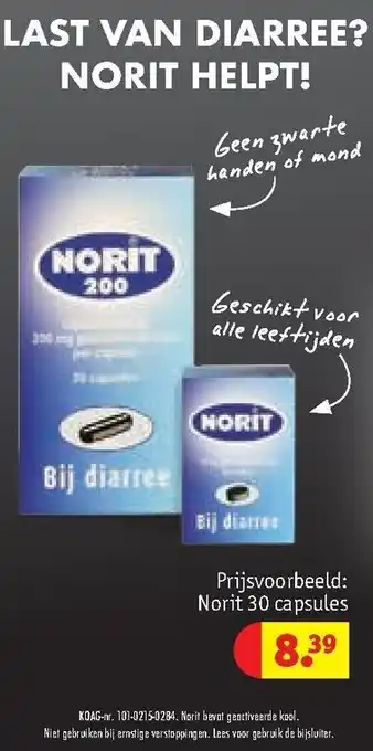 Kruidvat Norit 30 capsules aanbieding