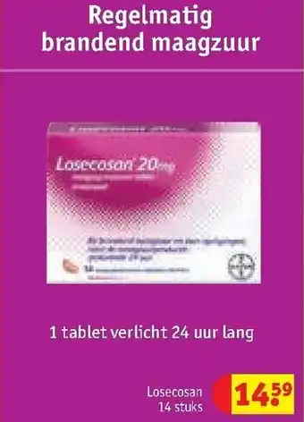 Kruidvat Losecosan 20mg 14 stuks aanbieding