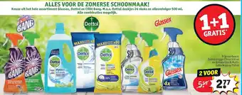 Kruidvat Dettol trigger citrus 500ml en glassex glas & multi-gebruik spray 750ml aanbieding