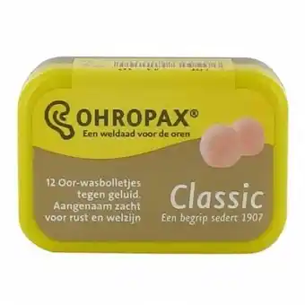 Drogisterij.net Ohropax oordopjes geluiddempers wasbolletjes classic aanbieding