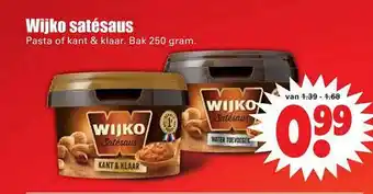 Dirk Wijko Satésaus Pasta Of Kant & Klaar aanbieding