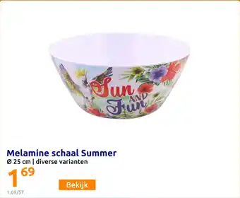 Action Melamine schaal Summer aanbieding