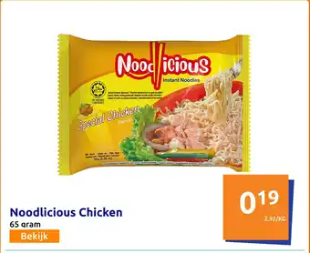 Action Noodlicious Chicken aanbieding