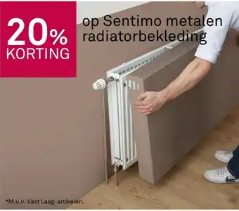 Karwei 20% korting op sentimo metalen radiatorbekleding aanbieding