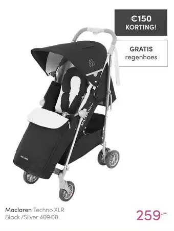 Baby & Tiener Maclaren Techno XLR Black /Silver aanbieding