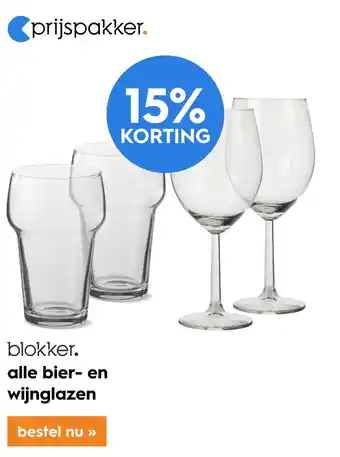 Blokker Alle bier- en wijnglazen aanbieding