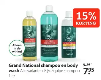 Boerenbond Grand National shampoo en body aanbieding