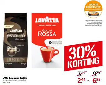 Coop Alle Lavazza koffie aanbieding