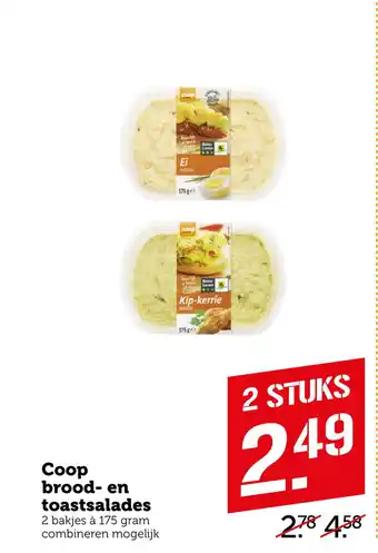 Coop Coop brood- en toastsalades aanbieding