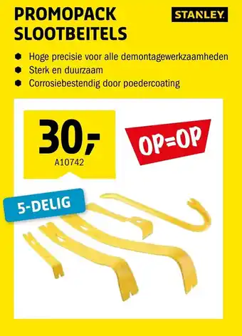 Isero Stanley promopack slootbeitels aanbieding