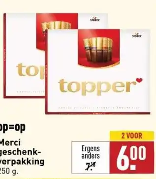 ALDI Op=op merci geschenkverpakking 250 g. aanbieding